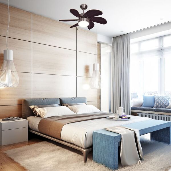 Bestron Ceiling Fan with Lamp DC30BC 75 cm 50 W Chrome