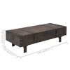 vidaXL Coffee Table Plywood Vintage Style 120x55x35 cm
