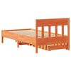 vidaXL Bed Frame without Mattress Wax Brown 90x200 cm Solid Wood Pine