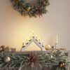 vidaXL Christmas Candle Bridge White 39.5 x 5 x 29 cm Solid Pine Wood
