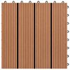 vidaXL Decking Tile 11 pcs Brown 30 x 30 cm WPC