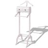 vidaXL Clothing Rack with Cabinet Wood White
