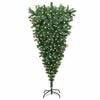 vidaXL Upside-down Artificial Pre-lit Christmas Tree Green 180 cm PVC