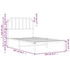 vidaXL Metal Bed Frame without Mattress with Headboard White 100x200cm