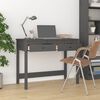 vidaXL Desk with Drawers Grey 100x50x78 cm Solid Wood Pine