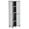 vidaXL Storage Cabinet with 2 Doors 68x39x170 cm Light Grey and Beige