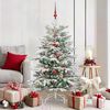 vidaXL Artificial Hinged Christmas Tree White 150 cm PE and PVC