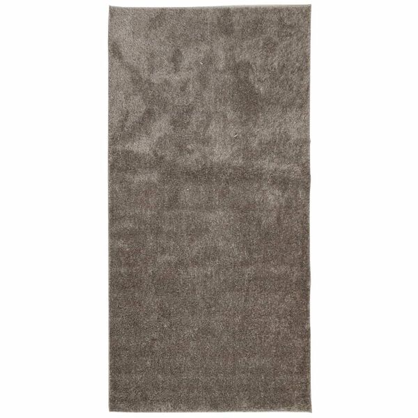 vidaXL Rug ISTAN High Pile Shiny Look Grey 100x200 cm