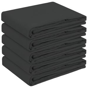 vidaXL Table Cloth 5 pcs Rectangular Dark Grey 140 x 180 cm Polyester