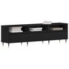 vidaXL TV Cabinet Black Oak 150 x 30 x 44.5 cm Engineered Wood