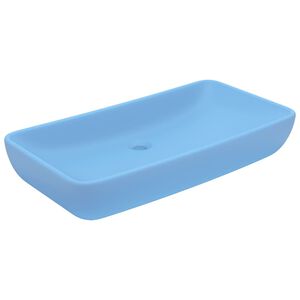 vidaXL Luxury Basin Rectangular Matt Light Blue 71x38 cm Ceramic