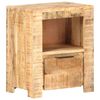 vidaXL Bedside Cabinet 40x30x50 cm Rough Mango Wood