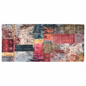 vidaXL Rug Washable Patchwork 80x300 cm Multicolour