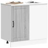 vidaXL Kitchen Base Cabinet Lucca Grey Sonoma Engineered Wood