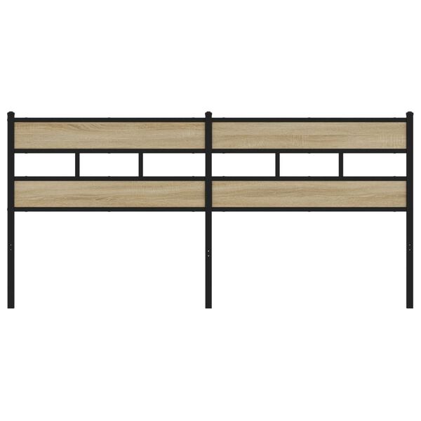 vidaXL Replace Headboard Sonoma Oak 193 cm Iron and Engineered Wood