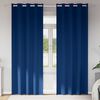 vidaXL Blackout Curtains with Rings 2 pcs Dark Blue 225 x 140 cm