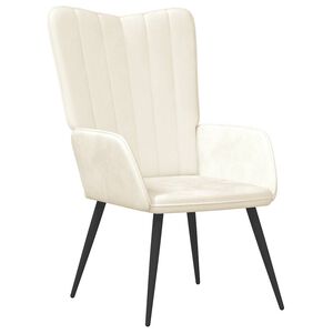 vidaXL Relaxing Chair Cream White Velvet