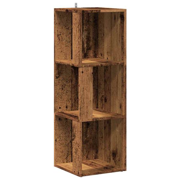 vidaXL Corner Cabinet Old Wood 33x33x100 cm Engineered Wood