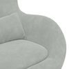 vidaXL Egg Chair Light Grey 63 x 73 x 90 cm Velvet