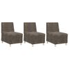 vidaXL Modular Sofa Unit Armless 3 pcs Dark Grey 55 x 74 x 82 cm