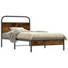 vidaXL Bed Frame Without Mattress 90x200 cm Smoked Oak Engineered Wood