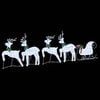vidaXL LED Reindeers 5 pcs Silver Fabric
