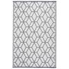 Esschert Design Outdoor Rug Graphics 180x121 cm Grey and White OC25