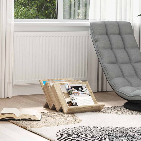 vidaXL Magazine Rack Sonoma Oak 53 x 40 x 28.5 cm Engineered Wood