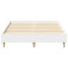 vidaXL Bed Frame No Mattress White 140x190 cm Engineered Wood