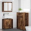 vidaXL Bathroom Furniture Set with Door 3 pcs Old Wood Engineered Wood