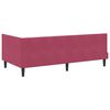 vidaXL Corner Bed Frame with Headboard Wine Red 90 cm x 200 cm Velvet