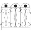 vidaXL Garden Fence Trellis Black 305.5 x 55.5 x 0.3 cm