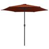 vidaXL Garden Parasol with Aluminium Pole 270x246 cm Terracotta