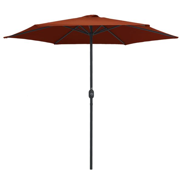 vidaXL Garden Parasol with Aluminium Pole 270x246 cm Terracotta