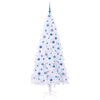 vidaXL Artificial Christmas Tree with Stand White 210 cm PVC and Steel