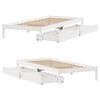 vidaXL Bed Frame without Mattress White 90x200 cm Solid Wood Pine