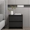 vidaXL Bedside Cabinet Black 45x34.5x44.5 cm Engineered Wood