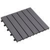 vidaXL Decking Tiles 30 pcs Grey Wash 30x30 cm Solid Acacia Wood