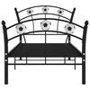 vidaXL Bed Frame without Mattress Black Metal 90x200 cm
