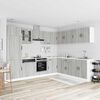vidaXL 14 Piece Kitchen Cabinet Set Kalmar Grey Sonoma Engineered Wood