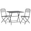 vidaXL 3 Piece Garden Dining Set Expanded Metal Mesh Anthracite