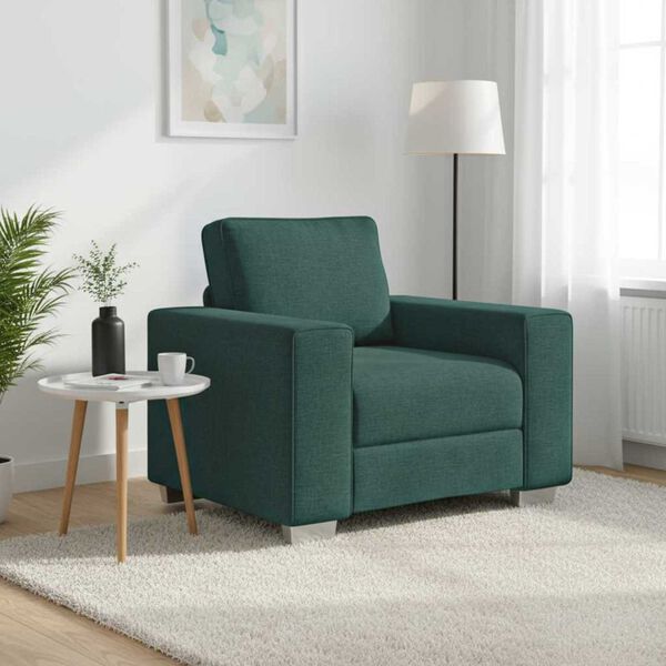 vidaXL Sofa Dark Green 100 x 77 x 82 cm Fabric
