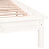 vidaXL LED Bed Frame without Mattress White 120x200 cm Solid Wood