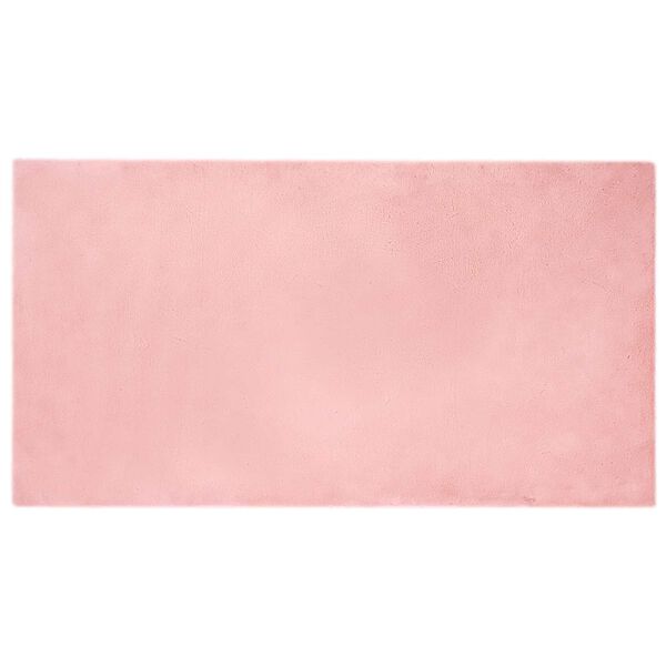 vidaXL Faux Rabbit Fur Rug Olite Pink 80 x 150 cm Polyester