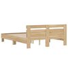 vidaXL Bed Frame without Mattress Sonoma Oak 140x190 cm