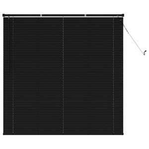 vidaXL Venetian Blind Manual Adjustable Black 150 x 140 cm PVC