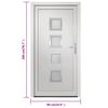 vidaXL Front Door White 88x200 cm PVC