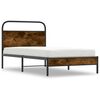 vidaXL Bed Frame Without Mattress 90x200 cm Smoked Oak Engineered Wood