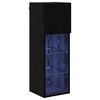 vidaXL Wall-mounted TV Cabinet 30.5 x 30 x 90 cm Black Oak