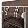 Fabric Shoe Cabinet with Cover 58 x 28 x 106 cm Brown